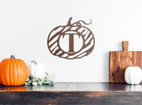 Pumpkin Monogram Sign, Metal Porch Sign, Fall Door Hanger, Fall Metal Sign, Metal Fall Sign, Fall Sign, Porch Sign, Halloween Porch Sign