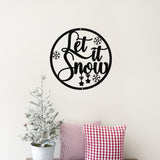 Let It Snow Christmas Porch Sign ~ Custom Metal Door Hanger, Personalized Christmas Décor, Winter Porch Sign, Metal Christmas Sign, Winter