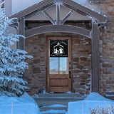 Every Family Needs A Stable Foundation ~ Custom Metal Door Hanger, Personalized Christmas Décor, Winter Porch Sign, Metal Christmas Sign