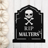 Tombstone Last Name Sign ~ Metal Porch Sign, Fall Door Hanger, Fall Metal Sign, Metal Fall Sign, Fall Sign, Fall Porch Sign, Custom Autumn
