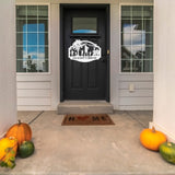 Zombie Custom Name Sign ~ Metal Porch Sign, Fall Door Hanger, Fall Metal Sign, Metal Fall Sign, Fall Sign, Porch Sign, Custom Autumn Sign