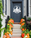 Witch's Hat Custom Welcome Sign ~ Metal Porch Sign, Fall Door Hanger, Fall Metal Sign, Metal Fall Sign, Fall Sign, Porch Sign, Custom Autumn