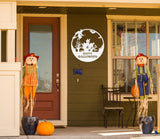 Happy Halloween Welcome Sign, Metal Porch Sign, Fall Door Hanger, Fall Metal Sign, Metal Fall Sign, Fall Sign, Porch Sign, Custom Autumn