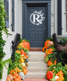 Bat Last Name Monogram, Metal Porch Sign, Fall Door Hanger, Fall Metal Sign, Metal Fall Sign, Fall Sign, Porch Sign, Custom Autumn Sign
