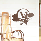 Witch Last Name Monogram, Metal Porch Sign, Fall Door Hanger, Fall Metal Sign, Metal Fall Sign, Fall Sign, Porch Sign, Custom Autumn Sign