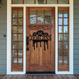 Spooky Pumpkin Monogram, Metal Porch Sign, Fall Door Hanger, Fall Metal Sign, Metal Fall Sign, Fall Sign, Porch Sign, Custom Halloween Sign