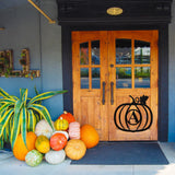 Pumpkin Stripped Monogram Sign, Metal Porch Sign, Fall Door Hanger, Fall Metal Sign, Metal Fall Sign, Fall Sign, Porch Sign, Custom Sign