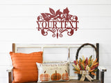 Custom Fall Last Name Sign, Metal Porch Sign, Fall Door Hanger, Fall Metal Sign, Metal Fall Sign, Fall Sign, Porch Sign, Thanksgiving Sign