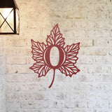 Fall Leaf Monogram Sign, Metal Porch Sign, Fall Door Hanger, Fall Metal Sign, Metal Fall Sign, Fall Sign, Porch Sign, Thanksgiving Sign