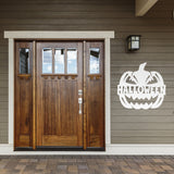 Halloween Pumpkin Sign, Metal Porch Sign, Fall Door Hanger, Fall Metal Sign, Metal Fall Sign, Fall Sign, Porch Sign, Halloween Porch Sign