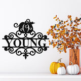 Pumpkin Custom Name Sign, Metal Porch Sign, Fall Door Hanger, Fall Metal Sign, Metal Fall Sign, Fall Sign, Porch Sign, Halloween Porch Sign