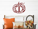 Pumpkin Monogram Sign, Metal Porch Sign, Fall Door Hanger, Fall Metal Sign, Metal Fall Sign, Fall Sign, Porch Sign, Halloween Porch Sign