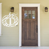 Pumpkin Monogram Sign, Metal Porch Sign, Fall Door Hanger, Fall Metal Sign, Metal Fall Sign, Fall Sign, Porch Sign, Halloween Porch Sign