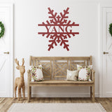 Custom Snowflake Last Name Sign ~ Christmas Door Hanger, Personalized Christmas Décor, Custom Winter Porch Sign, Metal Christmas Sign