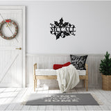 Holly Last Name Christmas Sign ~ Christmas Door Hanger, Personalized Christmas Décor, Custom Winter Porch Sign, Metal Christmas Sign