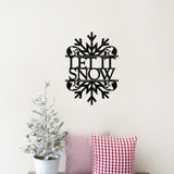 Let It Snow Snowflake Sign ~ Christmas Door Hanger, Personalized Christmas Décor, Custom Winter Porch Sign, Metal Christmas Porch Sign
