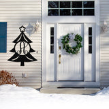 Christmas Monogram Outdoor Sign ~ Christmas Door Hanger, Personalized Christmas Décor, Custom Winter Porch Sign, Metal Christmas Porch Sign
