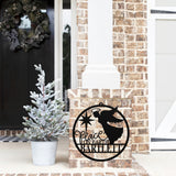 Peace On Earth Angel Custom Sign ~ Christmas Door Hanger, Personalized Christmas Décor, Custom Winter Porch Sign, Christmas Porch Sign