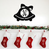 Personalized Christmas Bell Metal Sign, Custom Winter Decor
