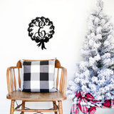 Christmas Monogram Wreath Outdoor Sign ~ Christmas Door Hanger, Personalized Christmas Décor, Custom Winter Porch Sign, Christmas Porch Sign