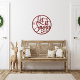 Let It Snow Christmas Porch Sign ~ Custom Metal Door Hanger, Personalized Christmas Décor, Winter Porch Sign, Metal Christmas Sign, Winter