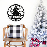 Christmas Tree Ornament Family Name Sign ~ Christmas Door Hanger, Personalized Christmas Décor, Custom Winter Porch Sign, Metal Christmas