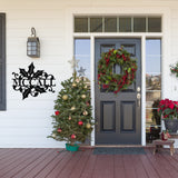 Holly Last Name Christmas Sign ~ Christmas Door Hanger, Personalized Christmas Décor, Custom Winter Porch Sign, Metal Christmas Sign