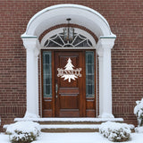 Christmas Tree Last Name Sign ~ Christmas Door Hanger, Personalized Christmas Décor, Custom Winter Porch Sign, Metal Christmas Porch Sign