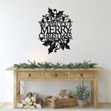 We Wish You A Merry Christmas ~ Christmas Door Hanger, Personalized Christmas Décor, Custom Winter Porch Sign, Metal Christmas Porch Sign