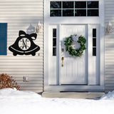 Personalized Christmas Bell Metal Sign, Custom Winter Decor