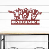 Cute Goat Personalized Family Name Sign ~ Metal Porch Sign | Metal Gate Sign | Farm Entrance Sign | Metal Farmhouse | Goat Sign | Silly Goat