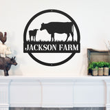 Cows Personalized Family Name Sign ~ Metal Porch Sign | Metal Gate Sign | Farm Entrance Sign | Metal Farmhouse | Cow Sign | Highland Cow