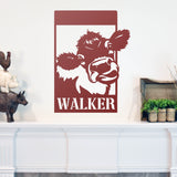 Silly Cow Personalized Family Name Sign ~ Metal Porch Sign | Metal Gate Sign | Farm Entrance Sign | Metal Farmhouse | Cow Sign
