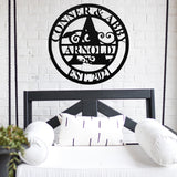Personalized Family Name Metal Sign, Last Name Sign, Initial, Metal Monogram, Door Hanger, Housewarming Gift, Wedding Monogram, Anniversary