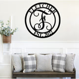 Personalized Metal Sign, Metal art Sign,Custom steel art, Metal Monogram, Door Hanger, Housewarming Gift, Wedding Monogram, Anniversary