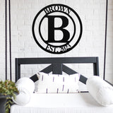 Personalized Family Name Metal Sign, Last Name Sign, Initial, Metal Monogram, Door Hanger, Housewarming Gift, Wedding Monogram, Anniversary