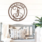 Personalized Metal Sign, Metal art Sign,Custom steel art, Metal Monogram, Door Hanger, Housewarming Gift, Wedding Monogram, Anniversary