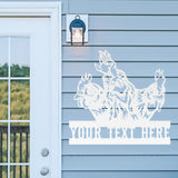 Silly Chicken Metal Sign - Metal Porch Sign | Personalized Metal Sign | Custom Porch | Personalized Farm Sign | Chicken Sign