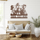 Custom Pig Farm Metal Sign - Metal Porch Sign, Personalized Metal Sign, Custom Porch, Personalized Farm Sign, Pig Sign