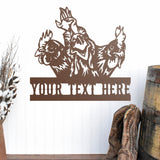 Silly Chicken Metal Sign - Metal Porch Sign | Personalized Metal Sign | Custom Porch | Personalized Farm Sign | Chicken Sign