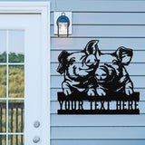 Custom Pig Farm Metal Sign - Metal Porch Sign, Personalized Metal Sign, Custom Porch, Personalized Farm Sign, Pig Sign