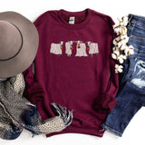 Halloween Sweatshirt, Ghost Cows Sweatshirt, Halloween Crewneck, Ghost Shirt, Cow Lover Gift, Funny Halloween, Fall Shirt, Halloween Sweater