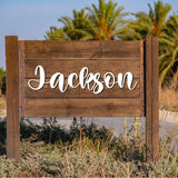 Custom Metal Word, Your Custom Text, Custom Name Script Metal Sign, Personalized Wall Decor, Housewarming Gift