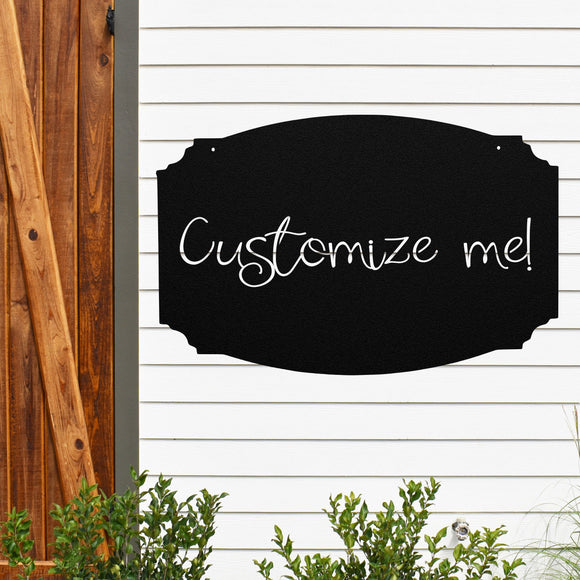 Customize This Steel Sign ~ Outdoor Metal Sign, Door Hanger Sign, Last Name Sign,  Personalized Metal Sign, Custom Gift, Porch Sign