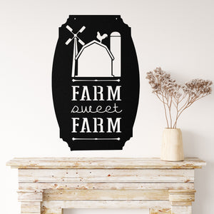 Farm Sweet Farm ~ Metal Porch Sign | Personalized Metal Sign | Custom Porch