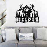 Personalized Deer Monogram Sign ~ Metal Porch Sign | Personalized Metal Sign | Custom Porch