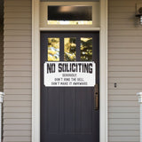 No Soliciting Don't Make It Weird ~ Outdoor Metal Sign, Door Hanger, Unwelcome Sign, No Soliciting Sign, Not Welcome Sign, Metal Porch Sign