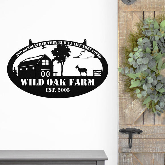 Personalized Goat Farm Welcome Sign ~ Metal Porch Sign | Metal Gate Sign | Farm Entrance Sign | Metal Farmhouse | Goat Sign