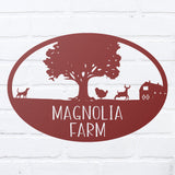 Farm Monogram Sign ~ Metal Porch Sign | Metal Gate Sign | Farm Entrance Sign | Metal Farmhouse