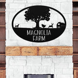 Farm Monogram Sign ~ Metal Porch Sign | Metal Gate Sign | Farm Entrance Sign | Metal Farmhouse